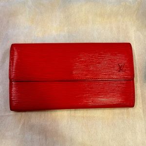 Vintage Sarah Wallet Red Epi leather